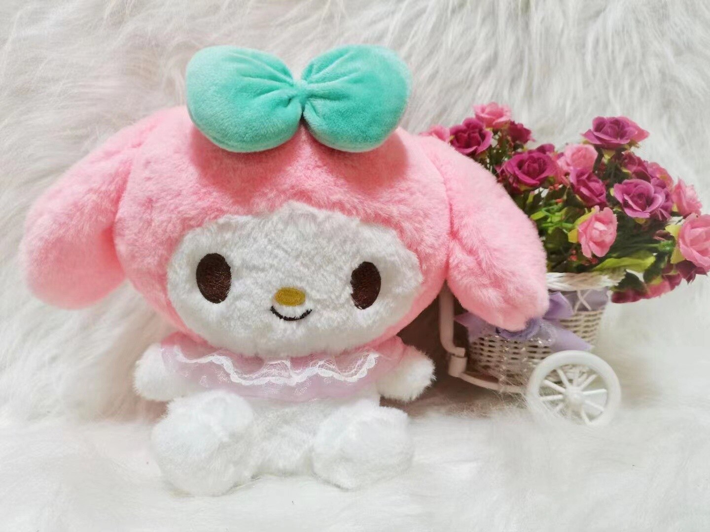 24cm Kawaii Sanrio My Melody Plush Toy Gift Children Doll Home Decoration Comfort Doll Anime Accessories 4 - My Melody Plush