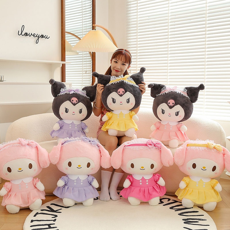 35cm 50cm 60cm New Sanrio Anime Dark Gothic Style My Melody Kuromi Plush Toy Sleeping Pillow 3 - My Melody Plush