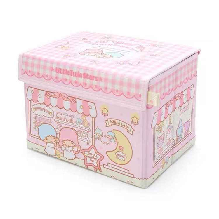 Kawaii Sanrio My Melody Cinnamoroll Kuromi Anime Large Foldable Foldable Storage Box Toy Square Cloth Organizer 4 - My Melody Plush