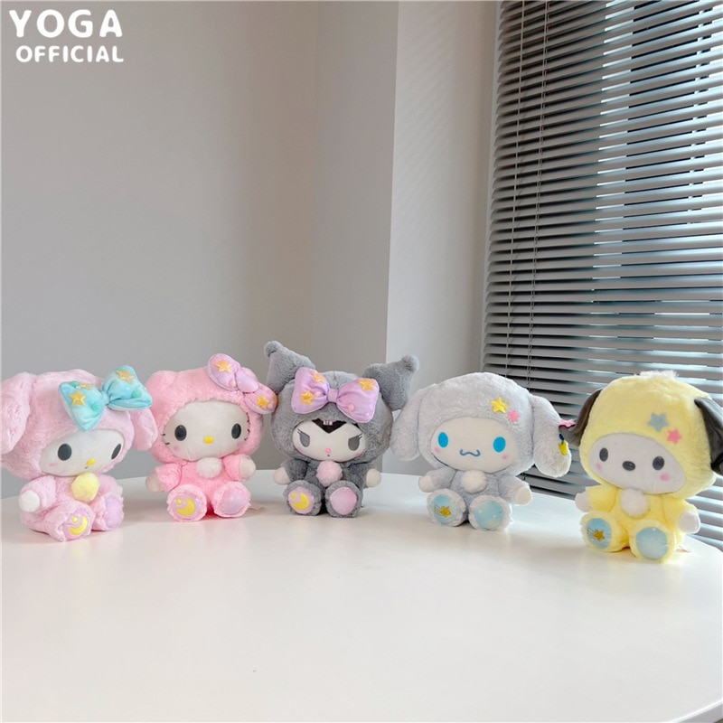 Sanrio Cartoon Kawali Kuromi Hello Kitty My Melody Cinnamoroll Pillow Plush Toys Soft Stuffed Dolls for 3 - My Melody Plush