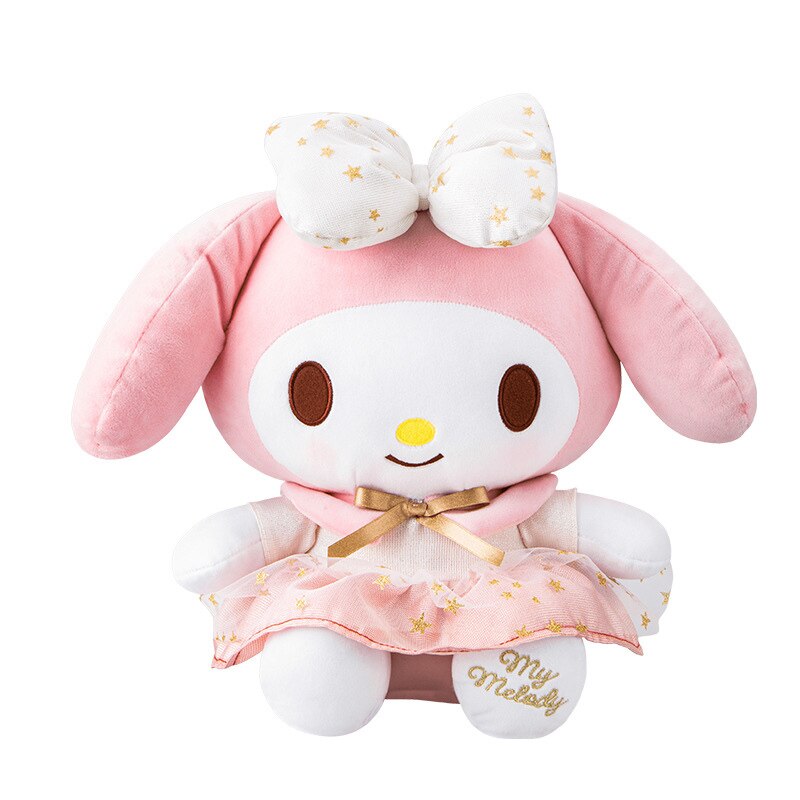 Sanrio Cartoon Kawali Kuromi Hello Kitty My Melody Cinnamoroll Pillow Plush Toys Soft Stuffed Dolls for 6 - My Melody Plush