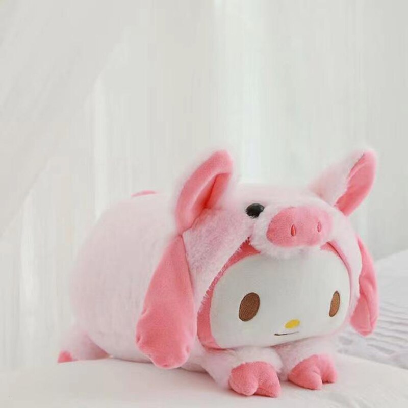Sanrio Cinnamoroll Cartoon Rabbit Series Doll Pink My Melody Plush Kawaii Afternoon Nap Maiden Heart Pillow 5 - My Melody Plush