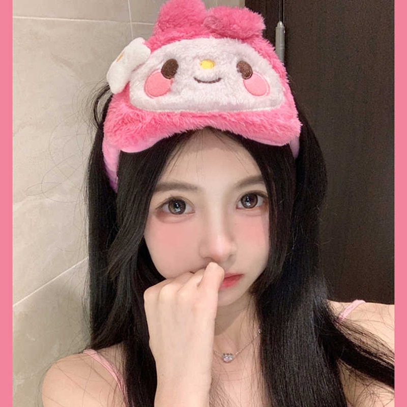 Sanrio Kuromi My Melody Kawaii Girl Blackout Plush Sleep Eye Mask Eyeshade Peluche Eyepatch Cinnamoroll Pompompurin 1 - My Melody Plush