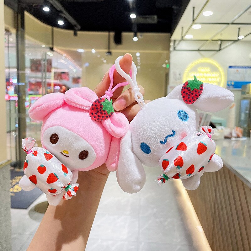 Sanrio Kuromi My Melody Kawaii Plush Toys Sweet Accessories Anime Keychain Sanrio Candy Plush juguetes para 2 - My Melody Plush