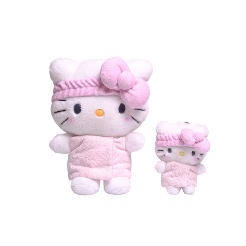 Sanrio Plush Keychain Hello Kity Kawaii Fluffy Stuffed Cinnamoroll Kuromi My Melody Plushies Doll Bag Ornament 1 - My Melody Plush