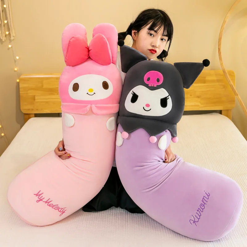 100cm Sanrio My Melody Kulomi Long Pillow Plush Toys Kawaii Soft Comfortable Cushion Japanese Cartoon Kids 1 - My Melody Plush