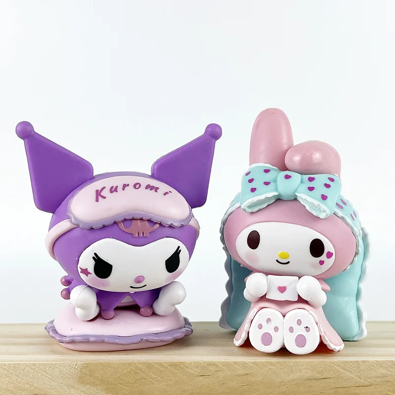 2023 Sanrio Blind Box Cute Kuromi My Melody Figures Toy Pajamas Series Collection Home Decorate For 3 - My Melody Plush