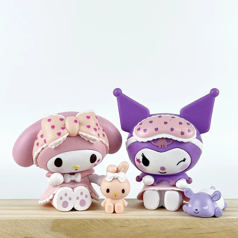 2023 Sanrio Blind Box Cute Kuromi My Melody Figures Toy Pajamas Series Collection Home Decorate For 4 - My Melody Plush