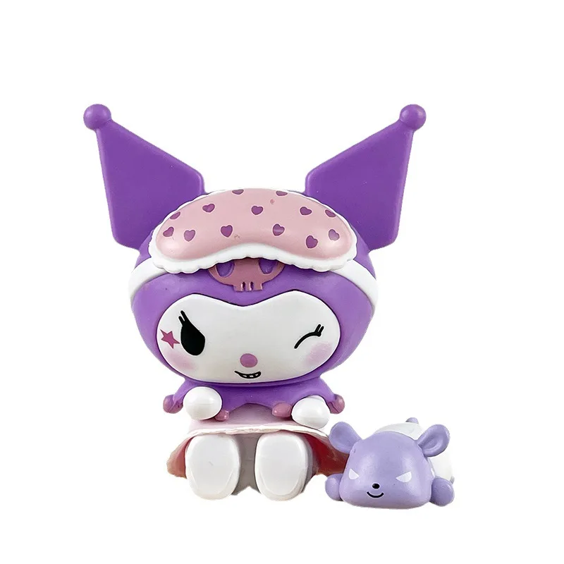 2023 Sanrio Blind Box Cute Kuromi My Melody Figures Toy Pajamas Series Collection Home Decorate For 5 - My Melody Plush