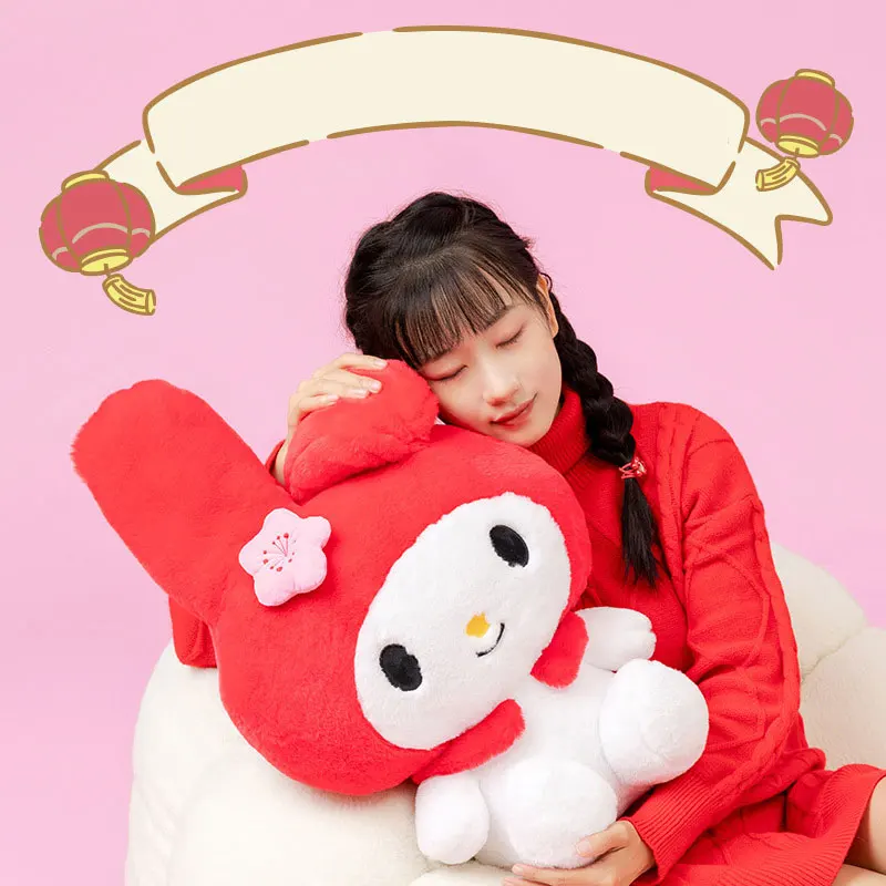 28 40CM Sanrioed Red Sitting Posture My Melody Stuffed Animals Plushie Doll Anime Cartoon Cute Soft 2 - My Melody Plush
