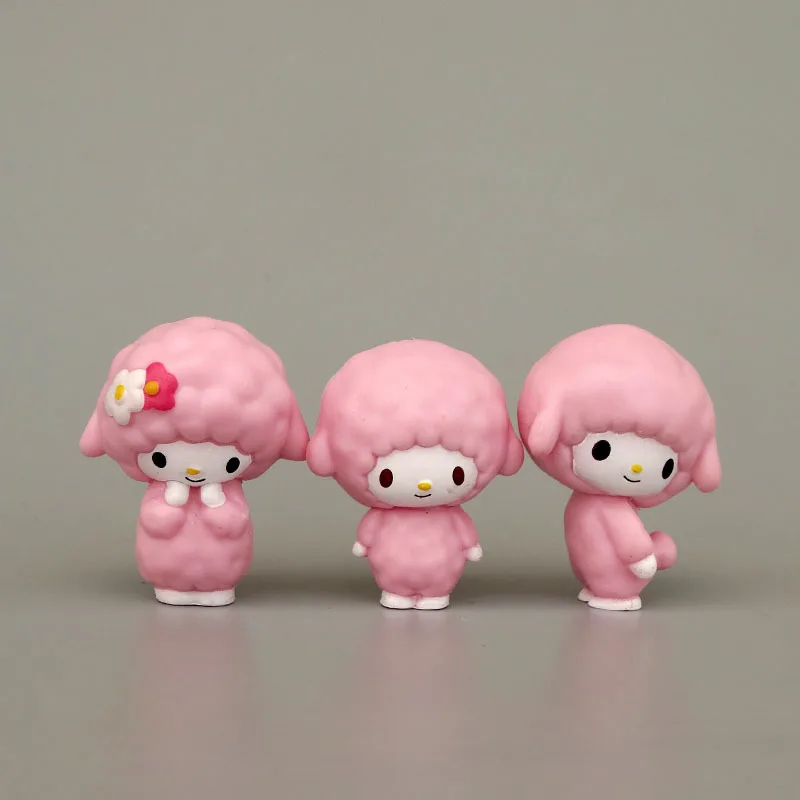 6pcs Sanrio Figures Toys Kawaii Anime Melody Doll Cos Sheep Decorative Ornament Children Christmas Gift 1 - My Melody Plush