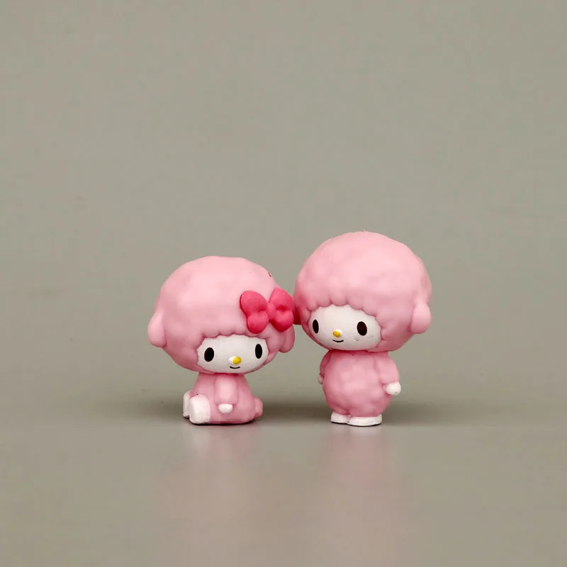 6pcs Sanrio Figures Toys Kawaii Anime Melody Doll Cos Sheep Decorative Ornament Children Christmas Gift 3 - My Melody Plush