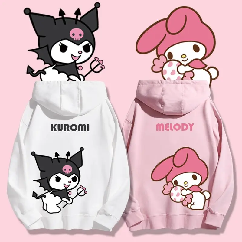 Autumn Sanrio My Melody Kuromi Hoodie Women Hood Street Style Hooded Cartoon Anime Slouchy Jacket Pullovers 1 - My Melody Plush