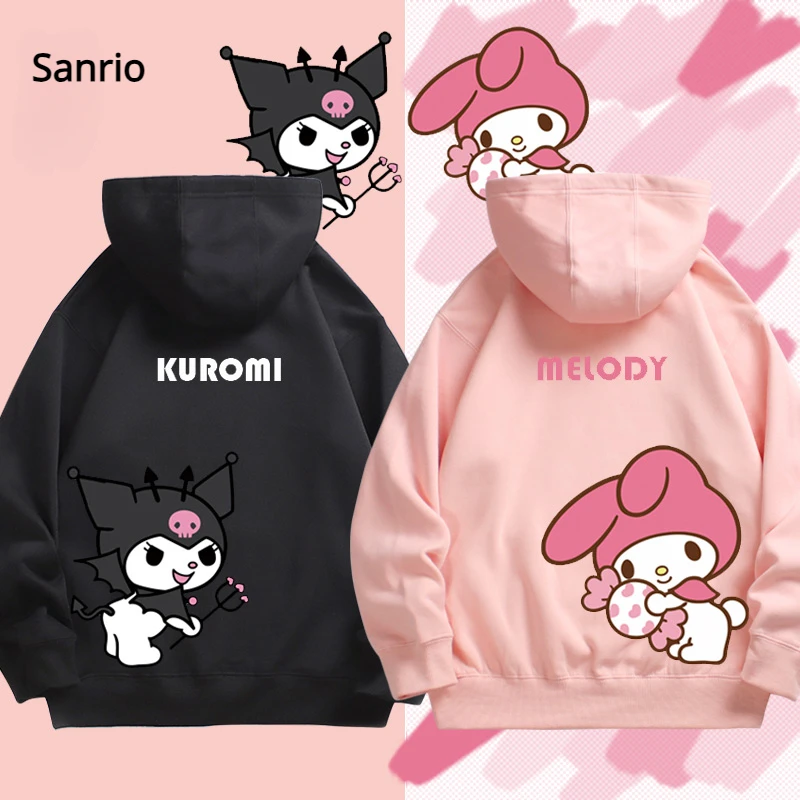 Autumn Sanrio My Melody Kuromi Hoodie Women Hood Street Style Hooded Cartoon Anime Slouchy Jacket Pullovers - My Melody Plush