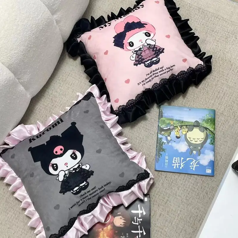 Cute Anime Sanrio My Melody Kuromi Stuffed Plush Doll Cartoon Pillow Blanket Sofa Seat Cushion Home 1 - My Melody Plush