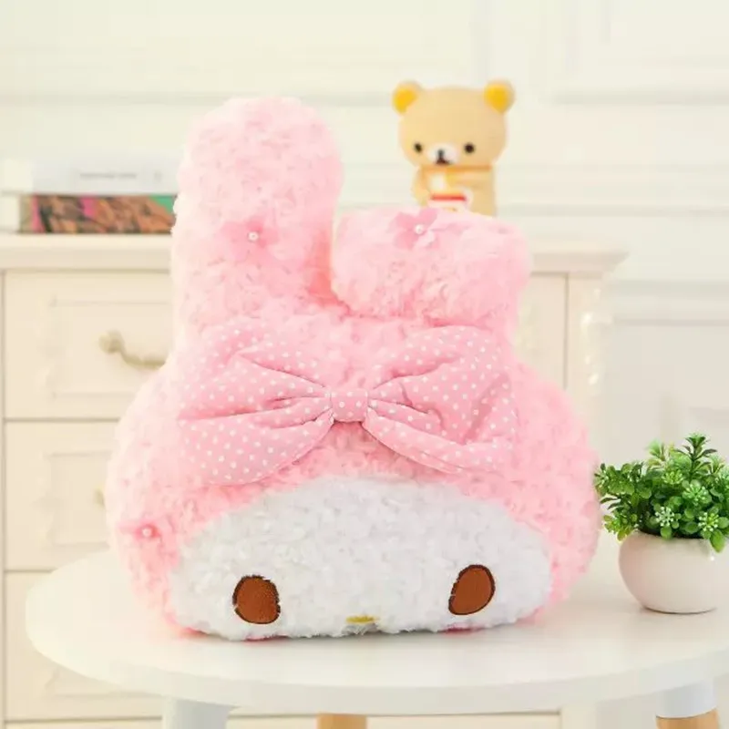 Kawaii Hello Kitty Rose Velvet Plush Melody Cushion Blanket Plushie Toy Soft Pillow Decorative Doll Bedding - My Melody Plush