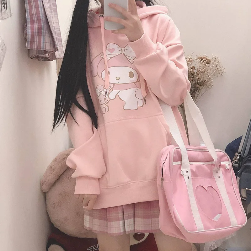 Kawaii Sanrio Cute My Melody Hoodie Fall and Winter Padded and Thickened Cartoon New Student Jacket 2 - My Melody Plush
