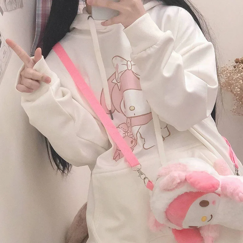 Kawaii Sanrio Cute My Melody Hoodie Fall and Winter Padded and Thickened Cartoon New Student Jacket 4 - My Melody Plush
