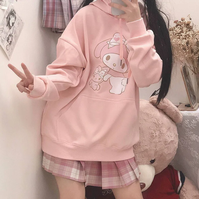 Kawaii Sanrio Cute My Melody Hoodie Fall and Winter Padded and Thickened Cartoon New Student Jacket - My Melody Plush
