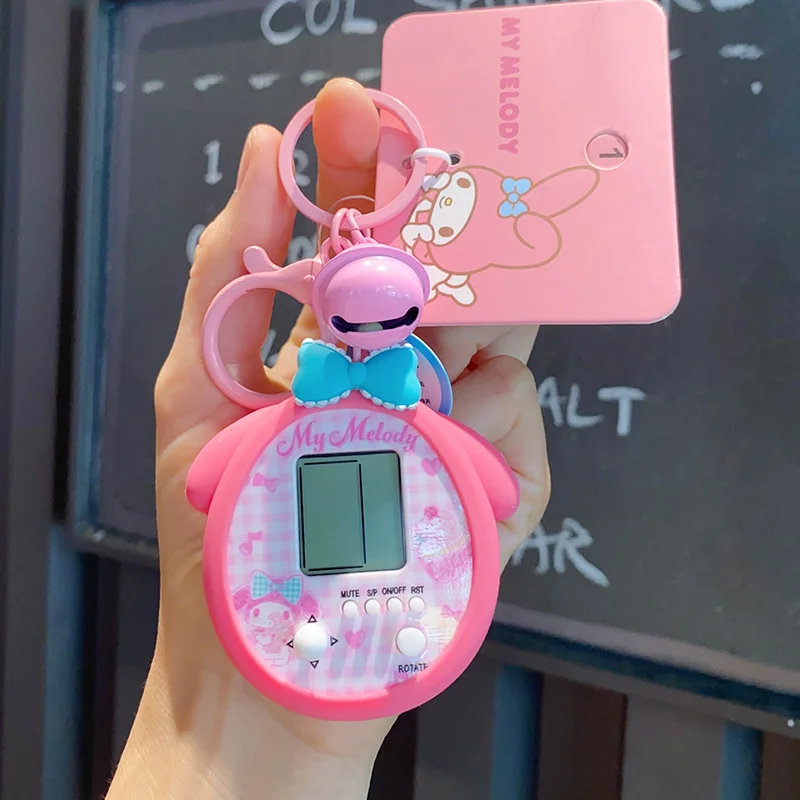 Kawaii Sanrio Game Console Keychain My Melody Kuromi Pochacco Cinnamoroll Cartoon Cute Key Bag Pendant Ornament - My Melody Plush