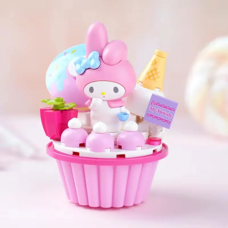 Keeppley Sanrio Cake Cup Building Blocks Cinnamoroll Kuromi My Melody Toy Ornaments Children s Educational Toys - My Melody Plush