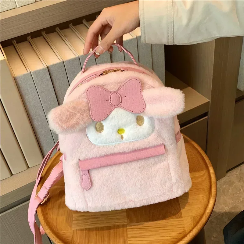 New Sanrio Hello Kitty Plush Cinnamon Roll Kawaii Backpack My Melody Bag Kuromi Plush Toy Cute - My Melody Plush