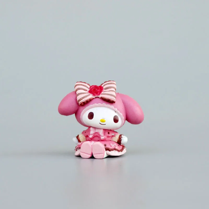 Sanrio 4Cm My Melody Figure Anime Kawaii Melody Kuromi Kt Cat Action Collection A Set of - My Melody Plush