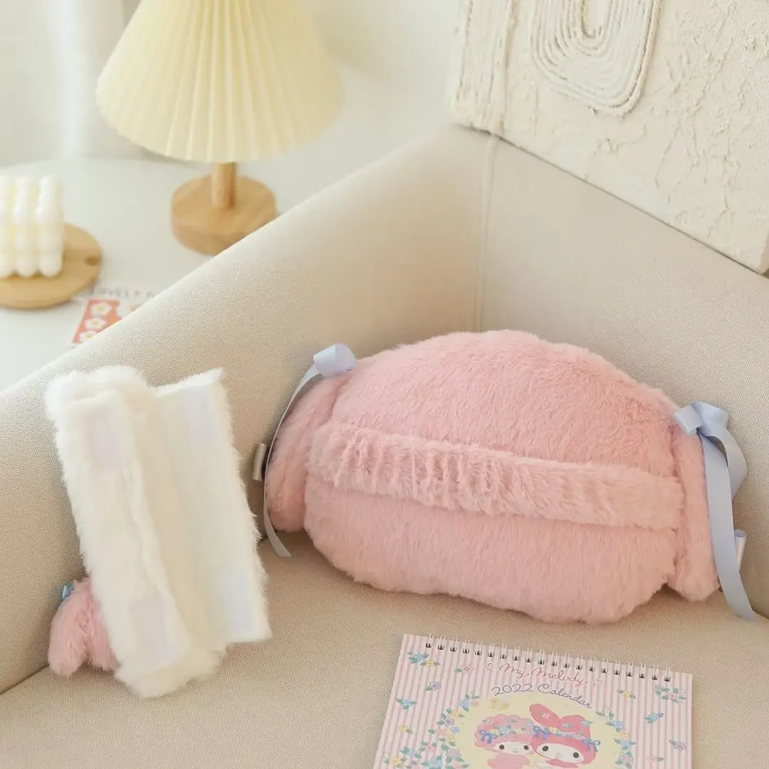 Sanrio Cute My Melody Car Seat Headrest Seat Belt Cover Kawaii Soft Comfortable Back Cushion Pillow 5 - My Melody Plush