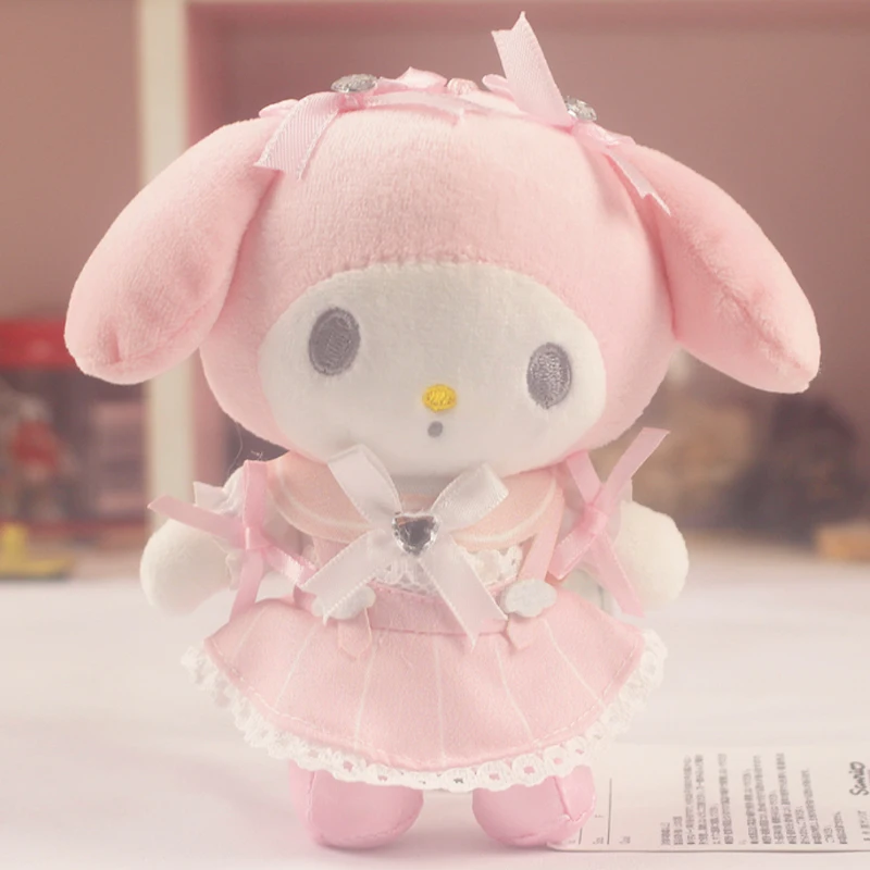 Sanrio Plush Maid Keychain Cute Lolita Plush Toys Llavero My Melody Cinnamoroll Bag Ornaments Sanrio Accessories - My Melody Plush