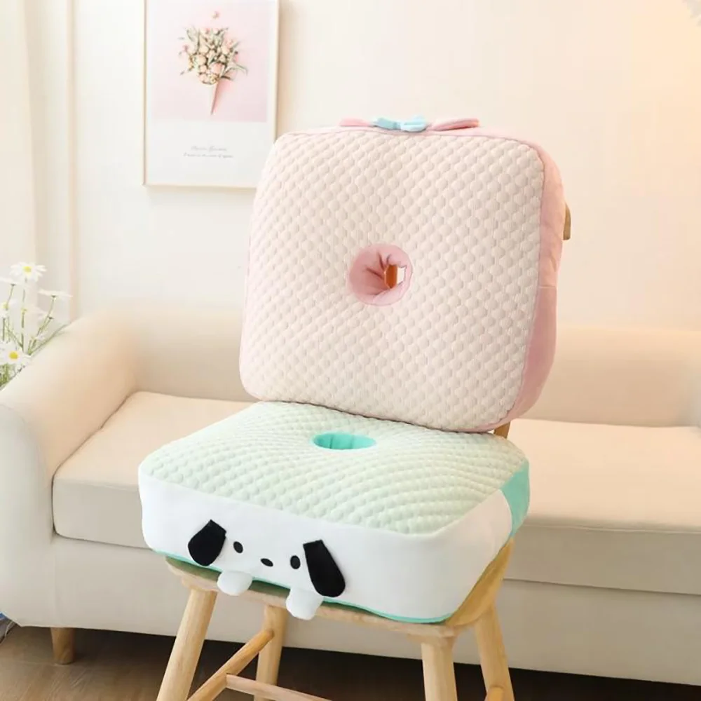 Sanrio Plush Thickened Cushion Cinnamorol Mymelody Kawaii Anime Pillow Cute SoftStuffed Chair Cushion Office Sedentary Chair 1 - My Melody Plush