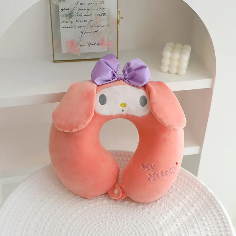 Sanrioed Kuromi Cinnamoroll My Melody HelloKittys Plush Doll U shaped Pillow Cartoon Portable Travel Office Siesta - My Melody Plush